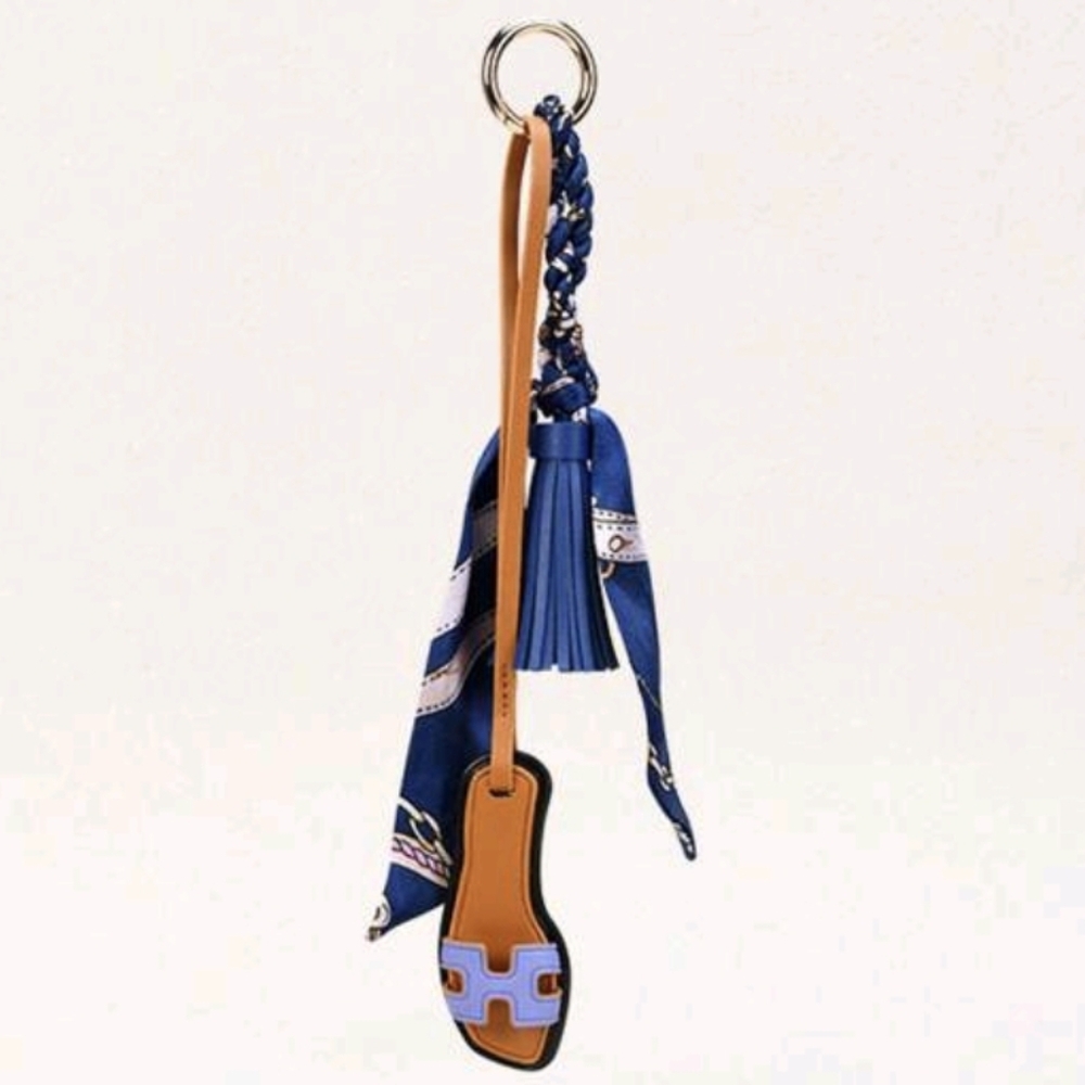 H Sandal Shoe & Twilly Bag Charm/ Keychain New